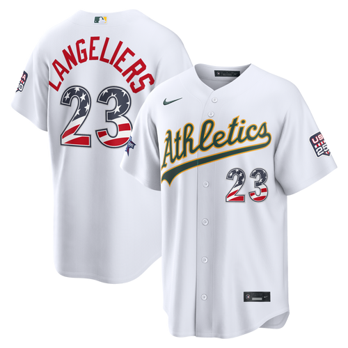 2026 All-Star Edition Stars & Stripes Men's Athletics Shea Langeliers Nike White Stadium Jersey - 2