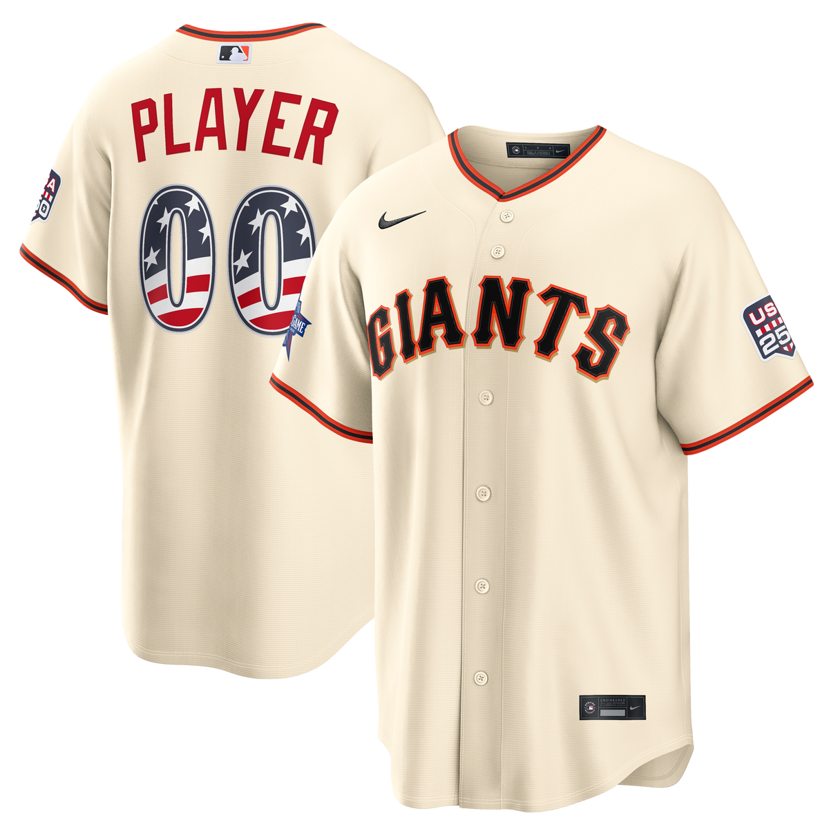 2026 All-Star Edition Stars & Stripes Men's San Francisco Giants Nike Cream Stadium Pick-A-Player Jersey - 2