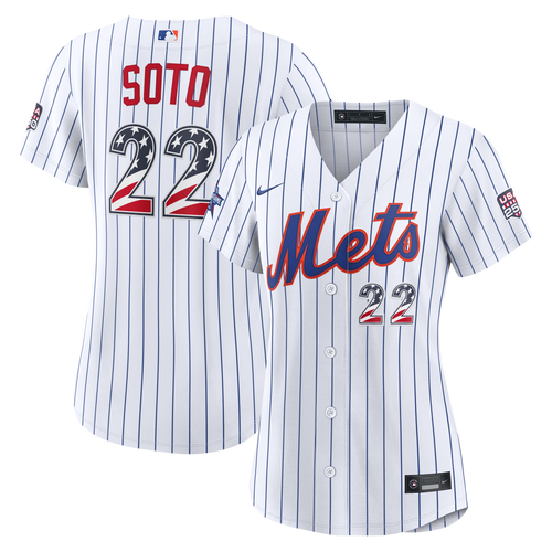 2026 All-Star Edition Stars & Stripes Women's New York Mets Juan Soto Nike White Stadium Jersey - 2