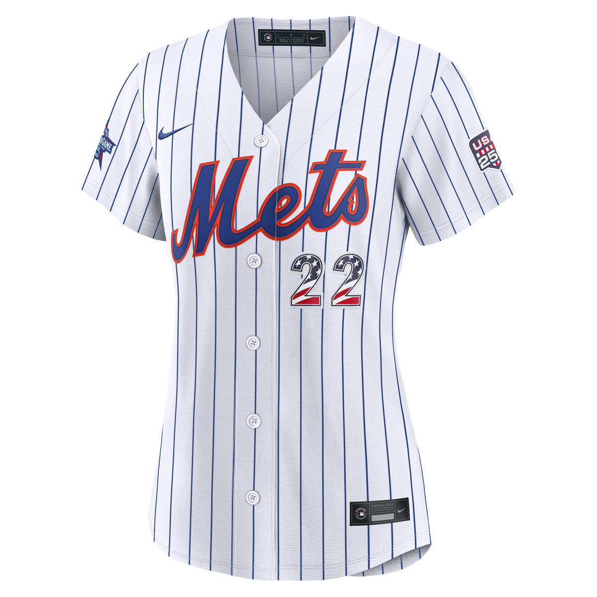 2026 All-Star Edition Stars & Stripes Women's New York Mets Juan Soto Nike White Stadium Jersey - 3