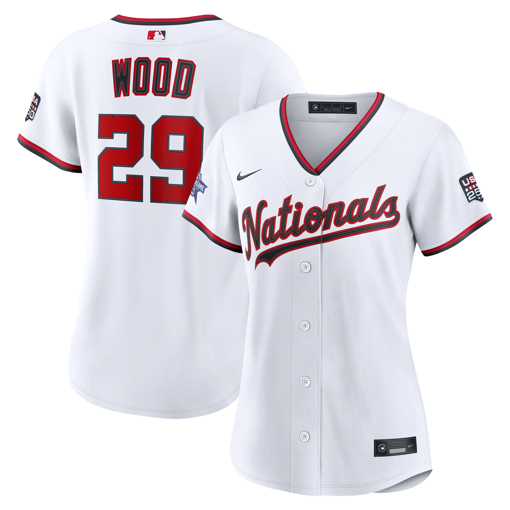 2026 All-Star Game Women's Washington Nationals James Wood Nike White Replica Jersey - 2