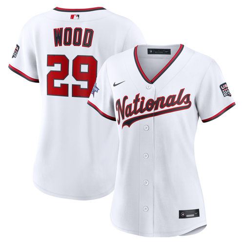 2026 All-Star Game Women's Washington Nationals James Wood Nike White Replica Jersey - 2