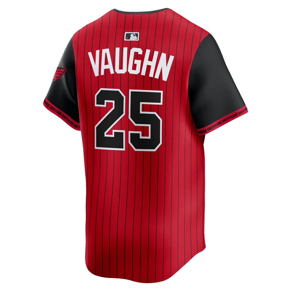 Men's Chicago White Sox Andrew Vaughn Nike Red/Black 2025 City Connect Limited Player Jersey - 4