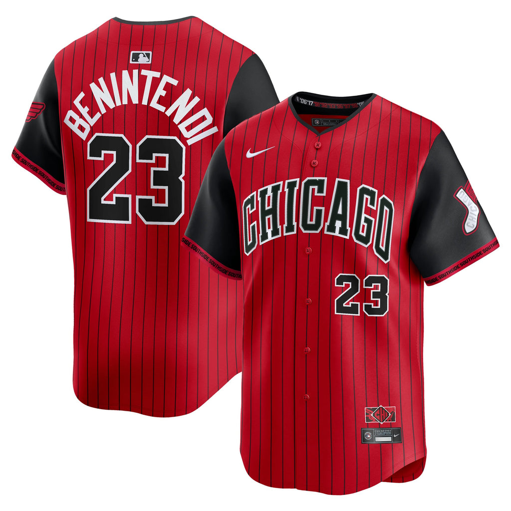 Men's Chicago White Sox Andrew Benintendi Nike Red/Black 2025 City Connect Limited Player Jersey