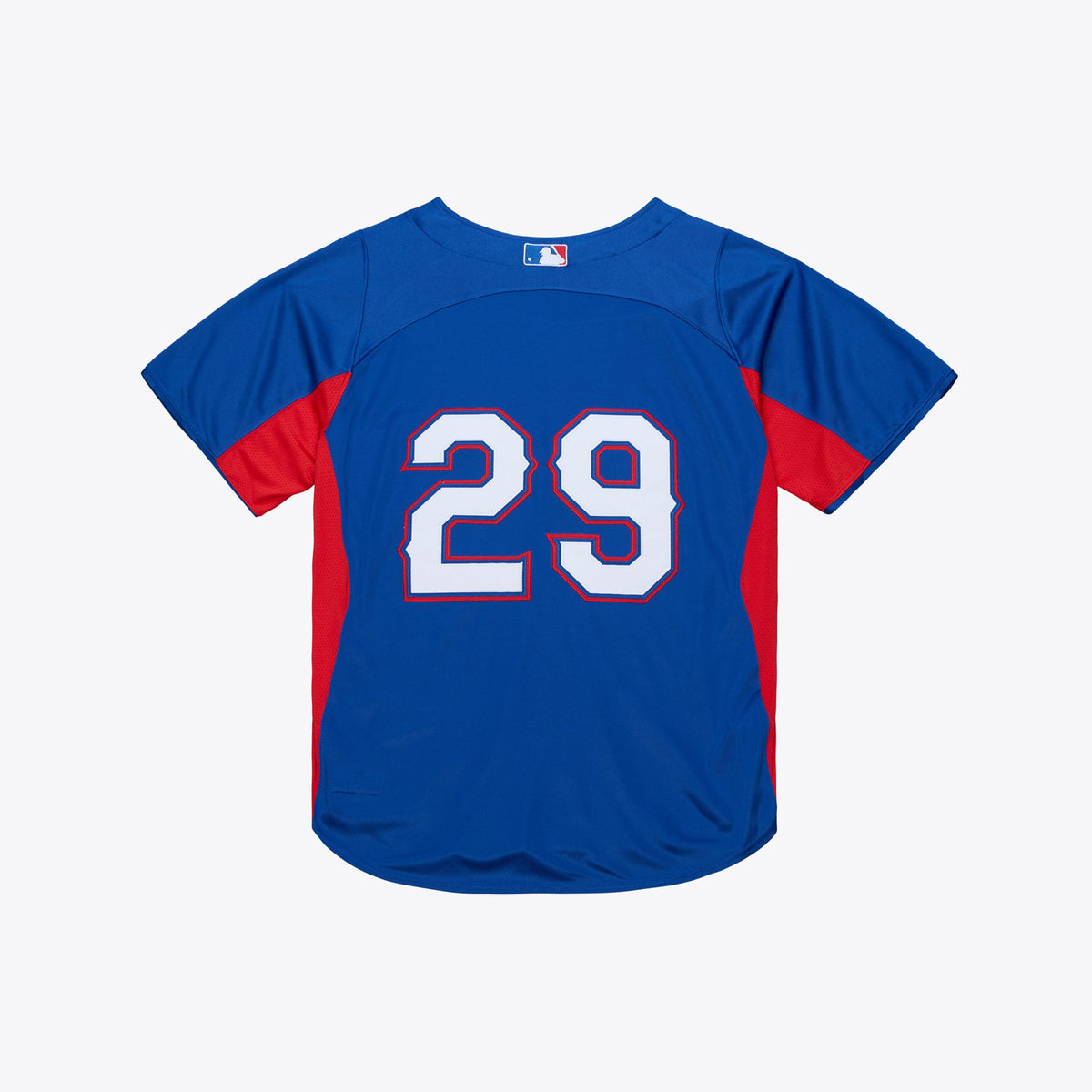 Men's Texas Rangers Adrian Beltre Mitchell & Ness Royal Cooperstown Mesh Batting Practice Button-Up Jersey - 3