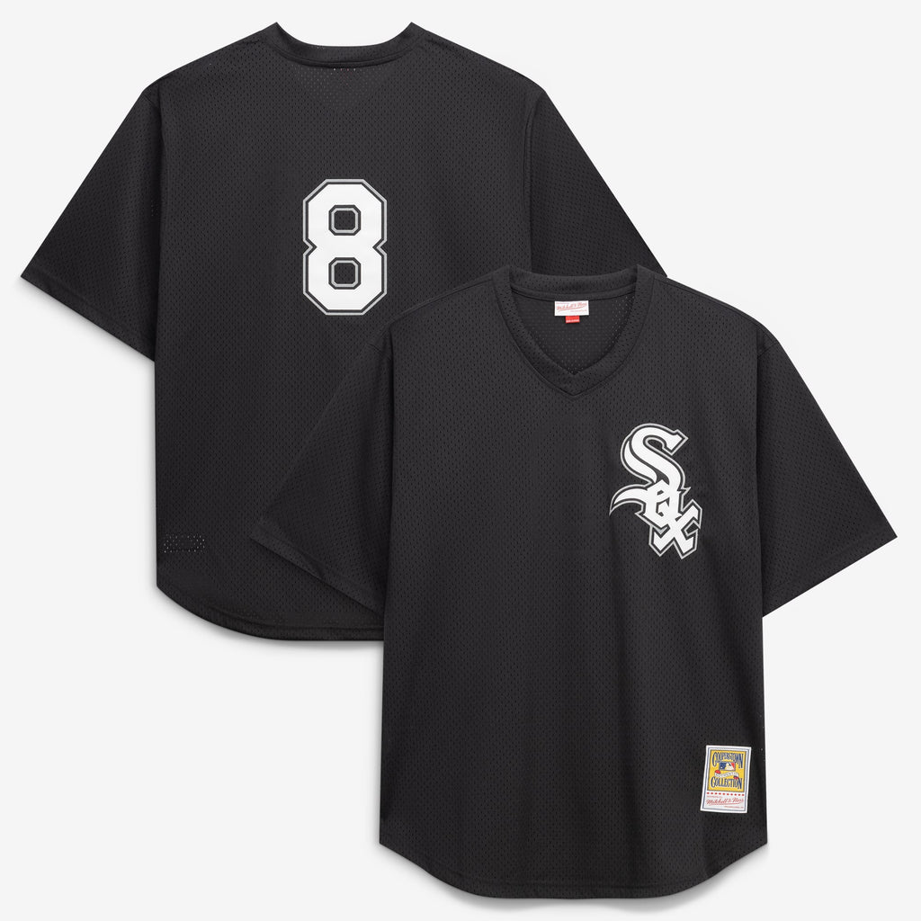 Men's Chicago White Sox Bo Jackson Mitchell & Ness Black Cooperstown Collection Big & Tall Mesh Batting Practice Jersey - 2
