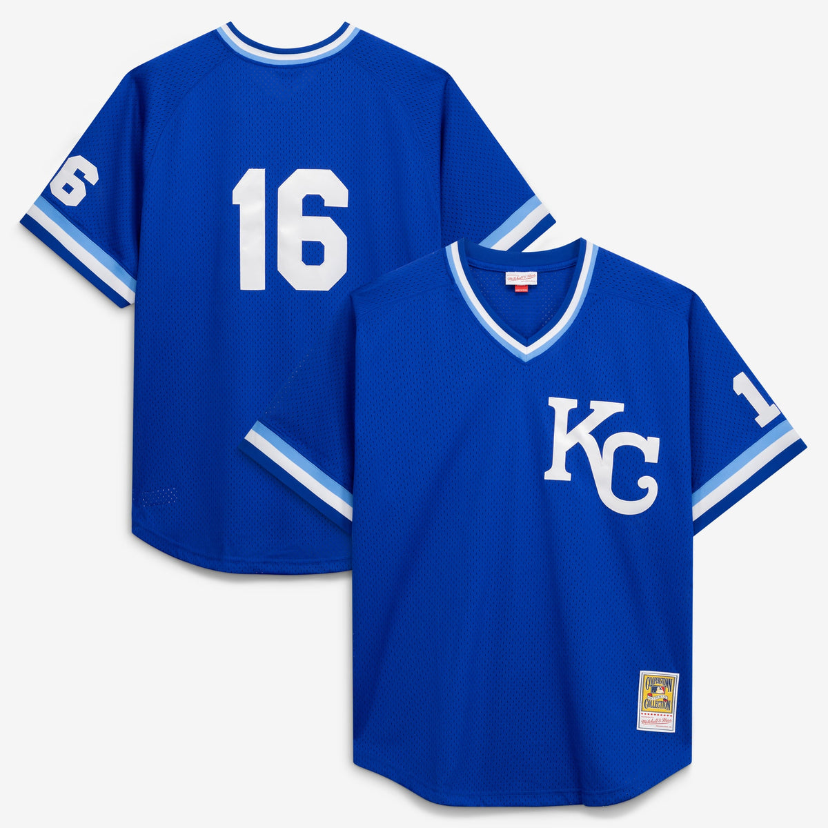 Men's Kansas City Royals Bo Jackson Mitchell & Ness Royal Cooperstown Collection Big & Tall Mesh Batting Practice Jersey - 2