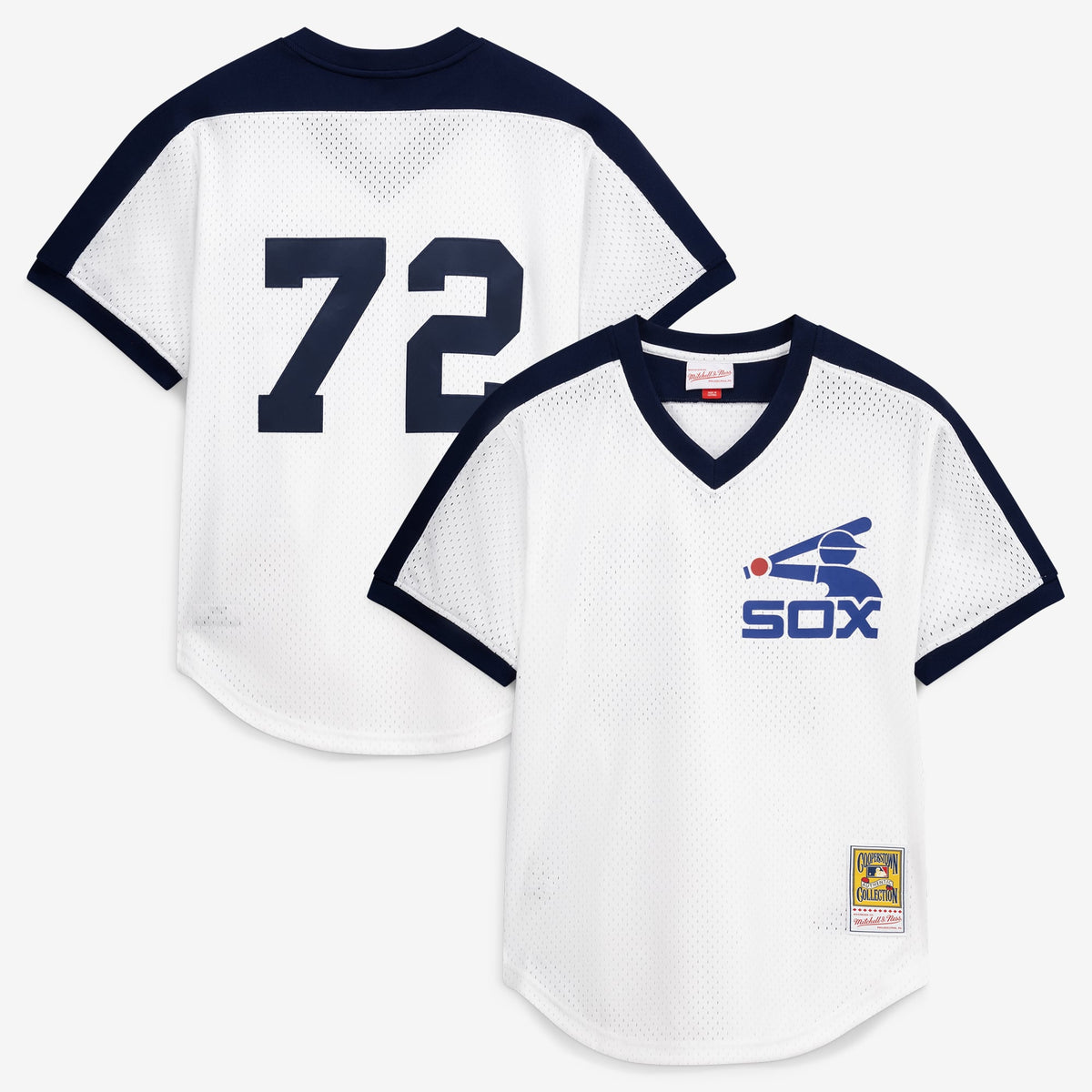 Men's Chicago White Sox Carlton Fisk Mitchell & Ness White Authentic Batting Practice Jersey - 2