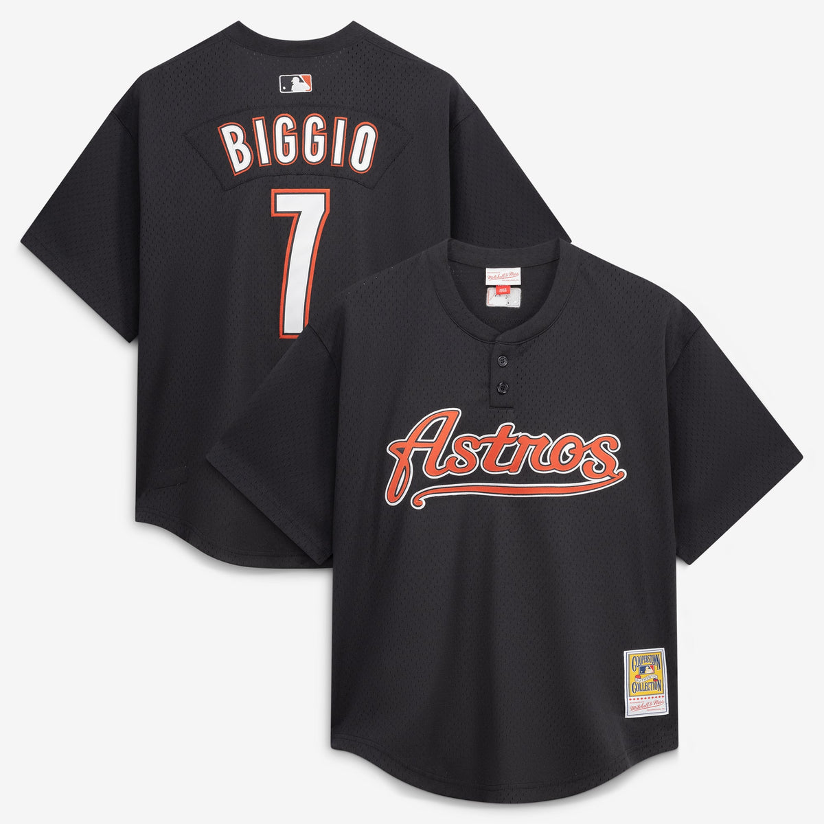Men's Houston Astros Craig Biggio Mitchell & Ness Black Authentic Batting Practice Jersey - 2