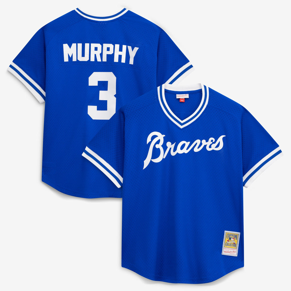 Men's Atlanta Braves Dale Murphy Mitchell & Ness Royal Authentic Batting Practice Jersey - 2