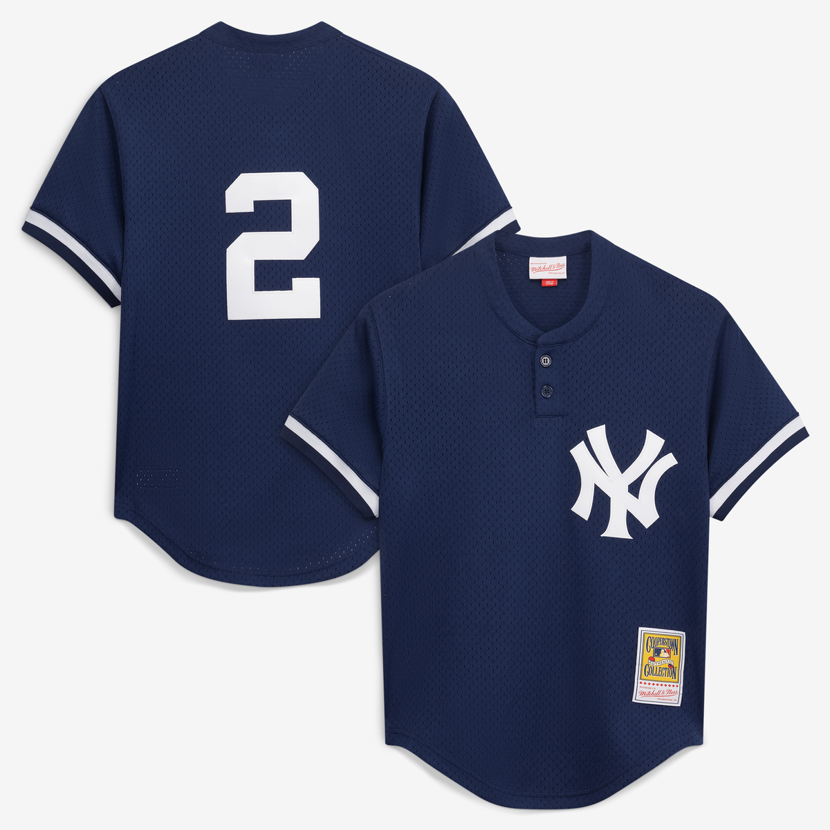 Men's New York Yankees Derek Jeter Mitchell & Ness Navy Authentic Batting Practice Jersey - 2