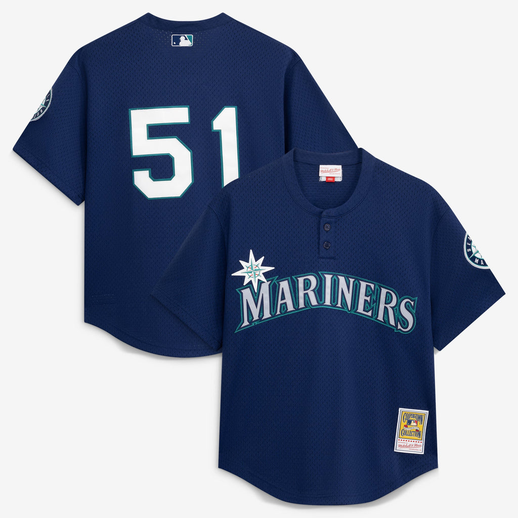 Men's Seattle Mariners Ichiro Suzuki Mitchell & Ness Navy Authentic Batting Practice Jersey - 2