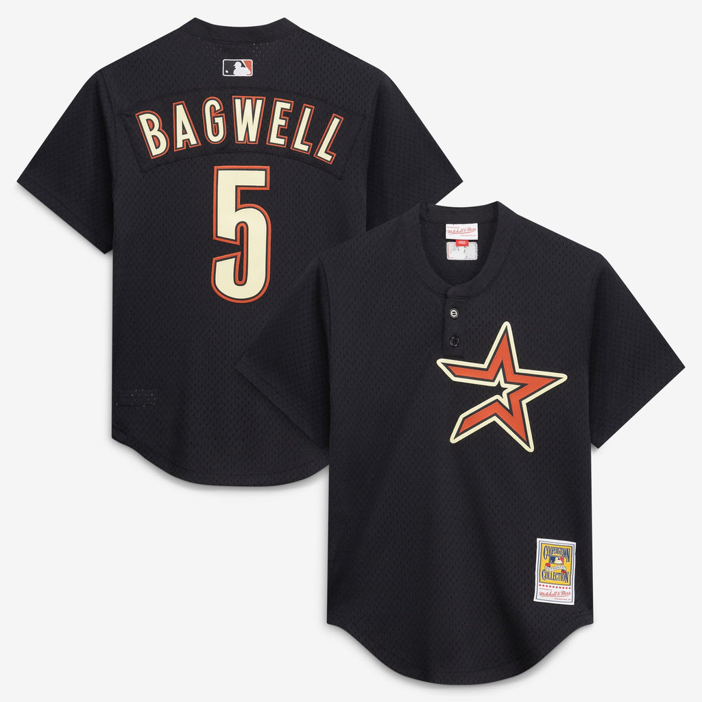 Men's Houston Astros Jeff Bagwell Mitchell & Ness Black Authentic Batting Practice Jersey - 2