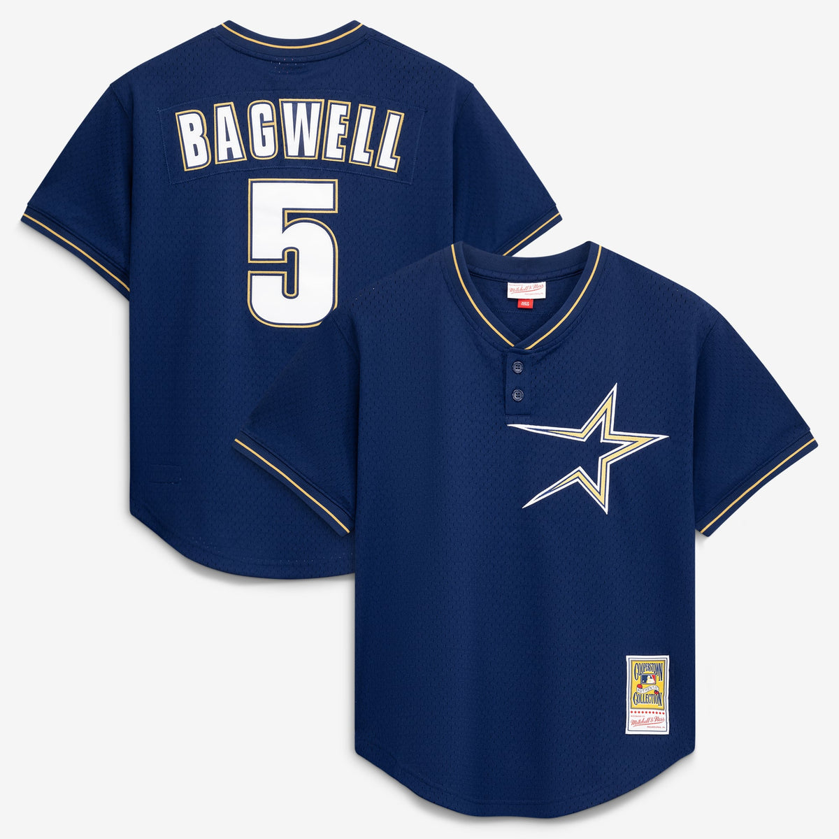 Men's Houston Astros Jeff Bagwell Mitchell & Ness Navy Authentic Batting Practice Jersey - 2