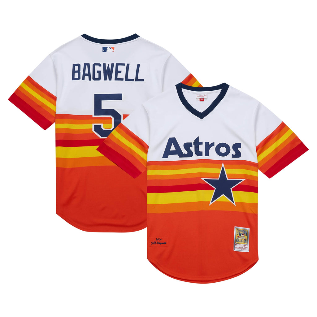 Men's Houston Astros Jeff Bagwell Mitchell & Ness White 2004 Cooperstown Collection Authentic Throwback Jersey - 2
