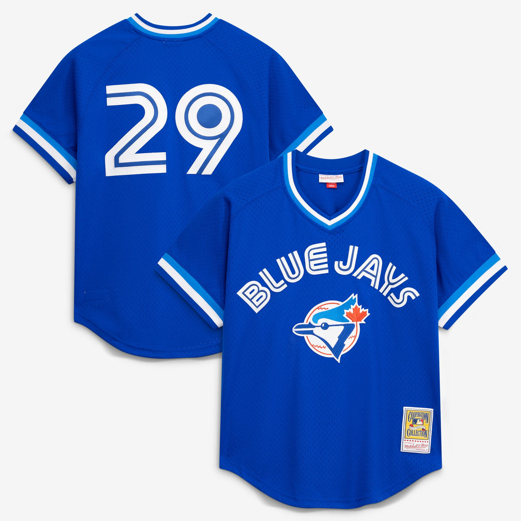 Men's Toronto Blue Jays Joe Carter Mitchell & Ness Royal Authentic Batting Practice Jersey - 2