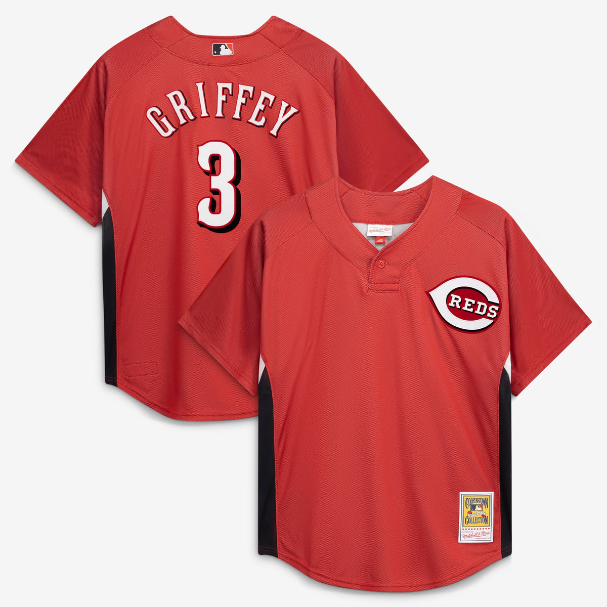 Men's Cincinnati Reds Ken Griffey Jr. Mitchell & Ness Red Authentic Batting Practice Jersey - 4