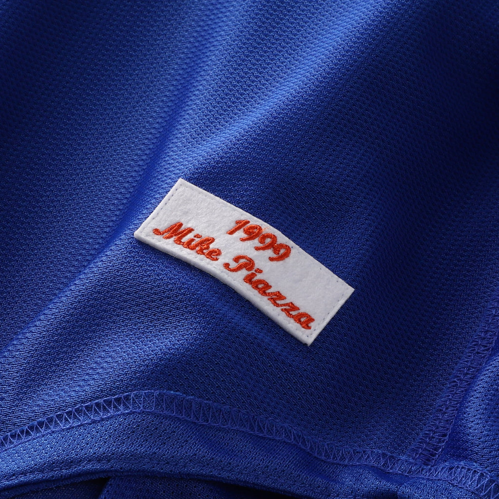 Men's New York Mets Mike Piazza Mitchell & Ness Royal Cooperstown Collection Mesh Batting Practice Button-Up Jersey - 8