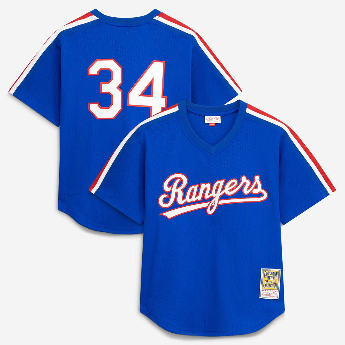 Men's Texas Rangers Nolan Ryan Mitchell & Ness Royal Authentic Batting Practice Jersey