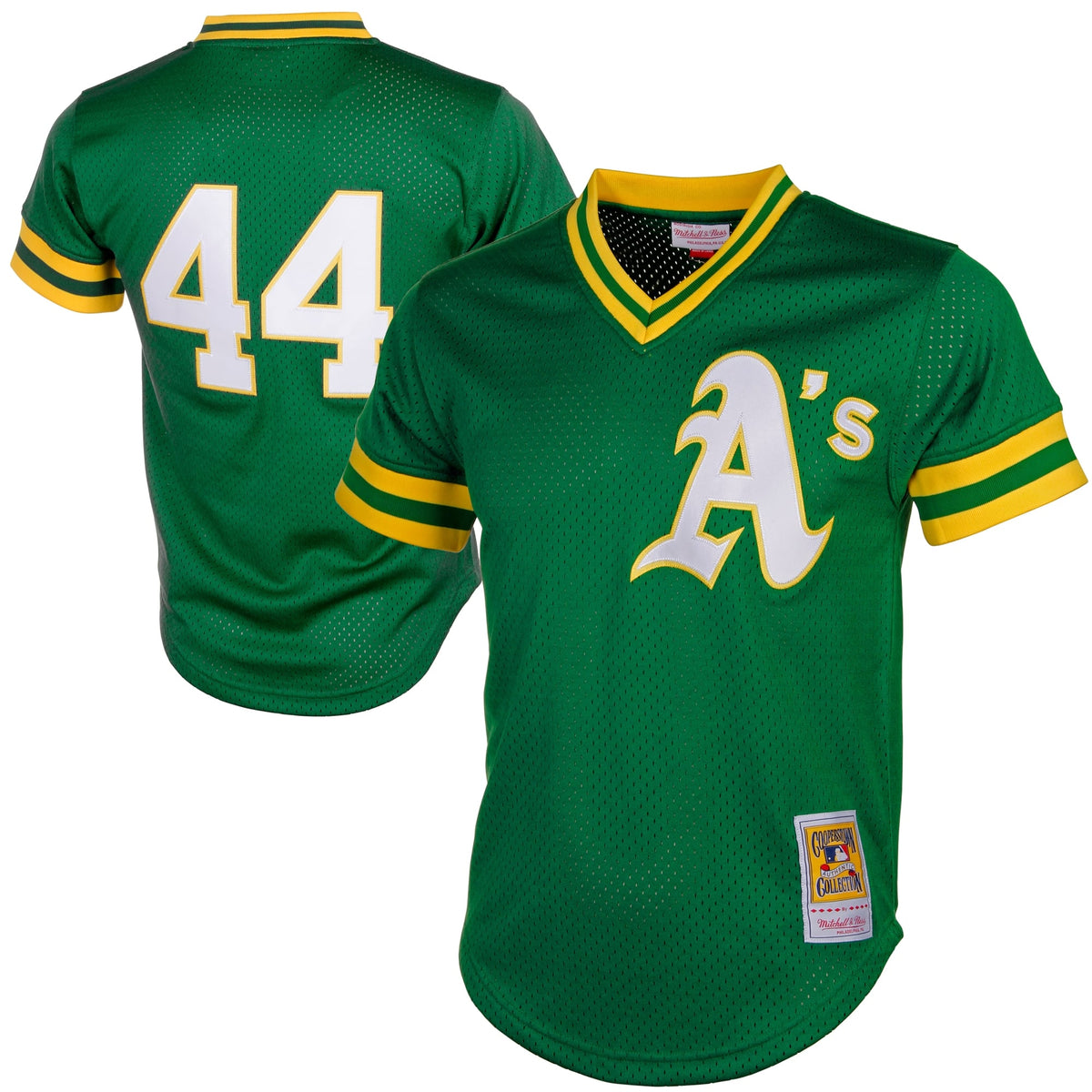 Men's Athletics Reggie Jackson Mitchell & Ness Green Authentic Batting Practice Jersey - 2