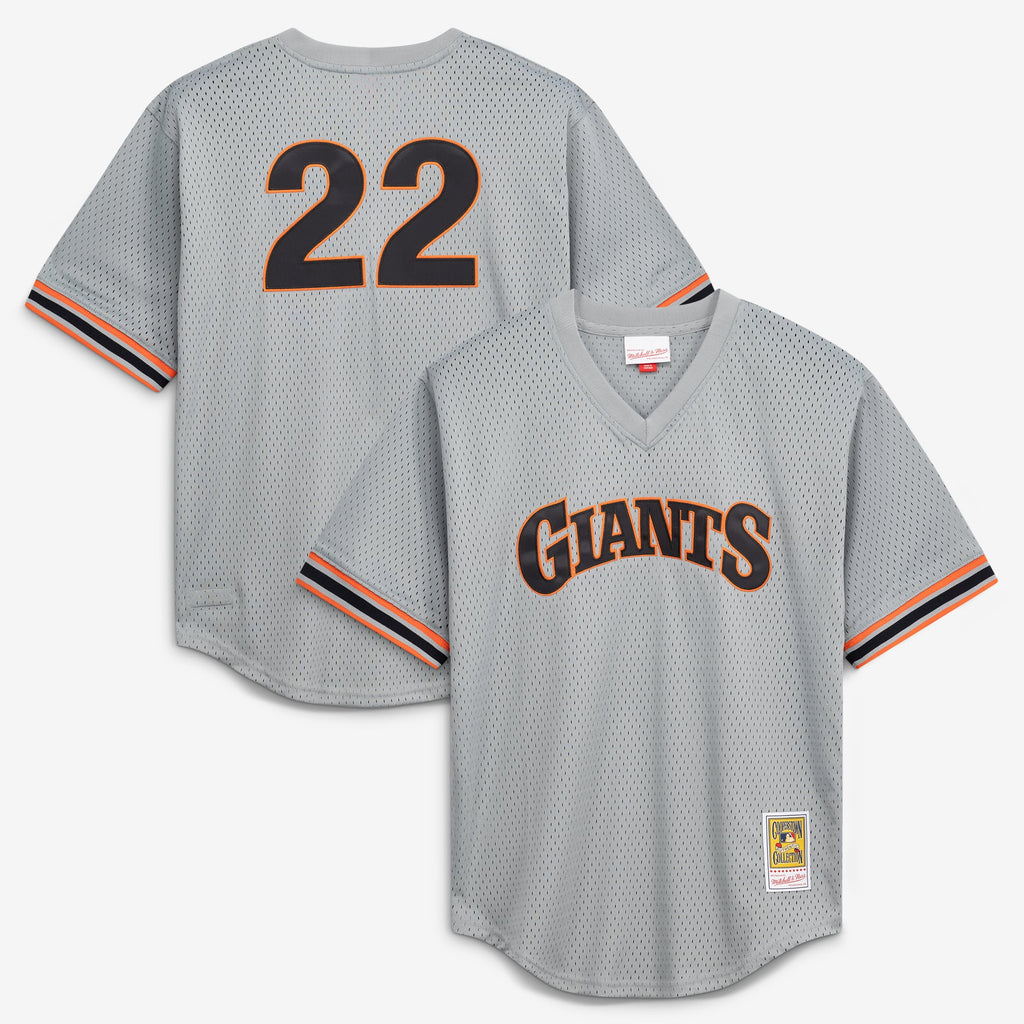 Men's San Francisco Giants Will Clark Mitchell & Ness Gray Authentic Batting Practice Jersey - 2