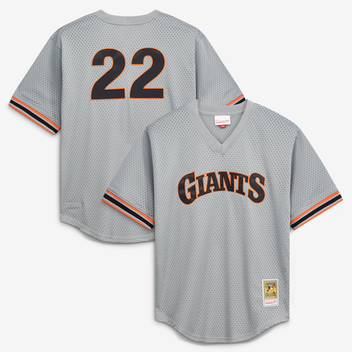 Men's San Francisco Giants Will Clark Mitchell & Ness Gray Authentic Batting Practice Jersey - 2
