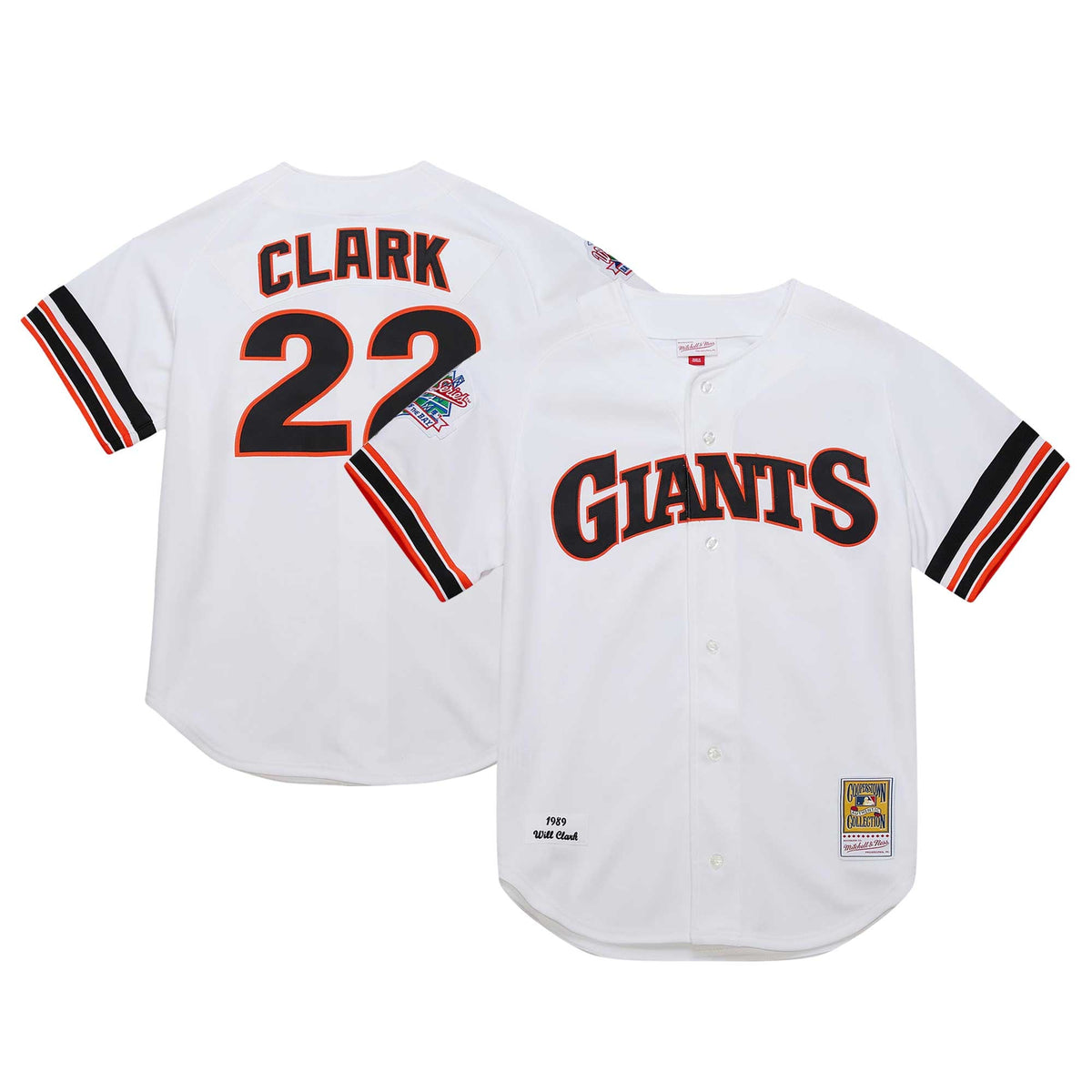 Men's San Francisco Giants Will Clark Mitchell & Ness White Cooperstown Collection 1989 Authentic Jersey - 2