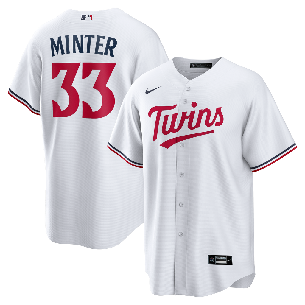 Men's Minnesota Twins A.J. Minter Nike White Home Replica Jersey