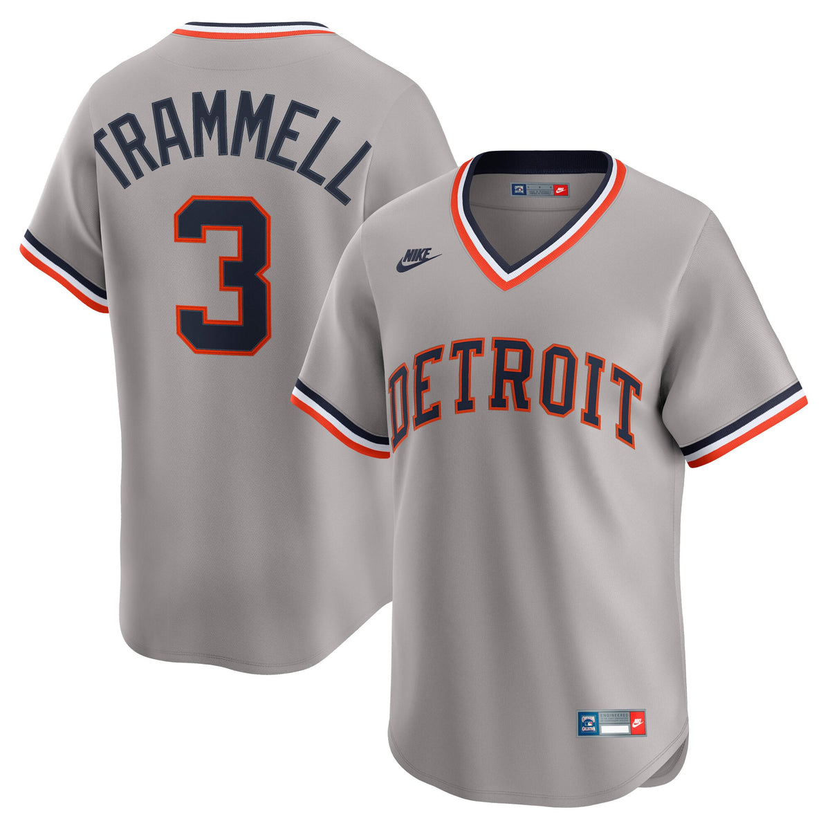 Men's Detroit Tigers Alan Trammell Nike Gray Cooperstown Collection Limited Jersey - 2