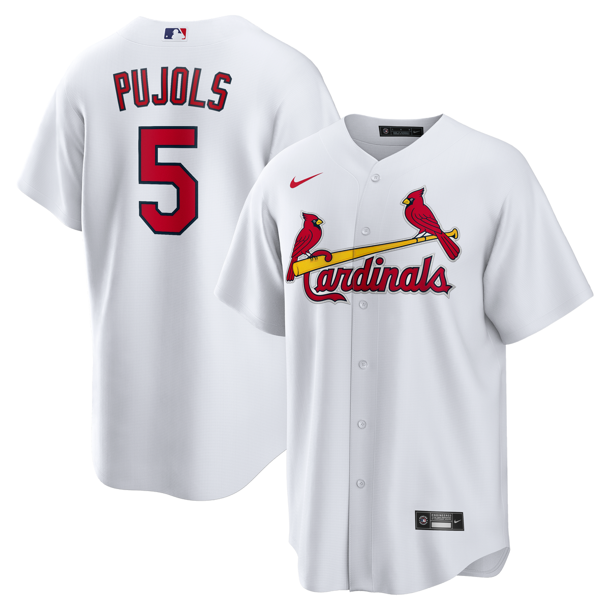 Men's St. Louis Cardinals Albert Pujols Nike White Home Retired Player Replica Jersey - 2