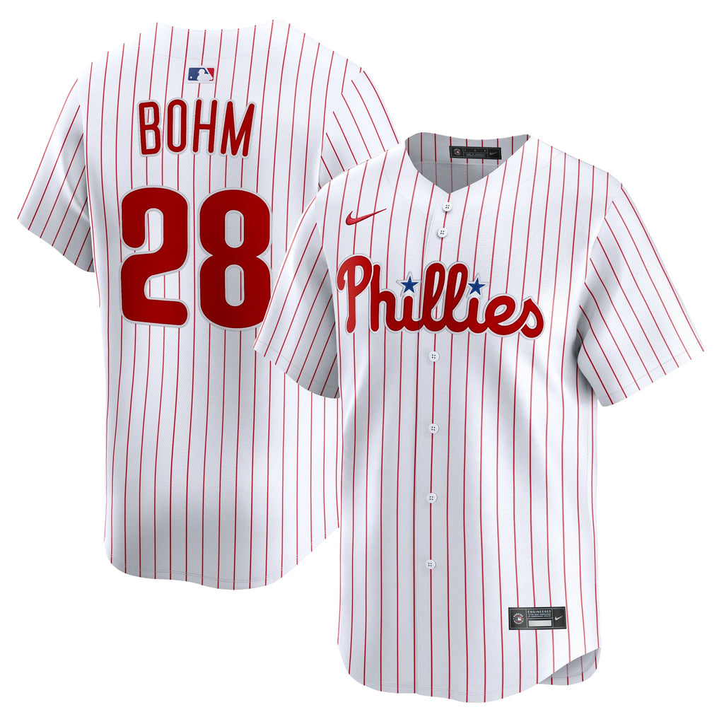 Men's Philadelphia Phillies Alec Bohm Nike White Home Limited Player Jersey - 2