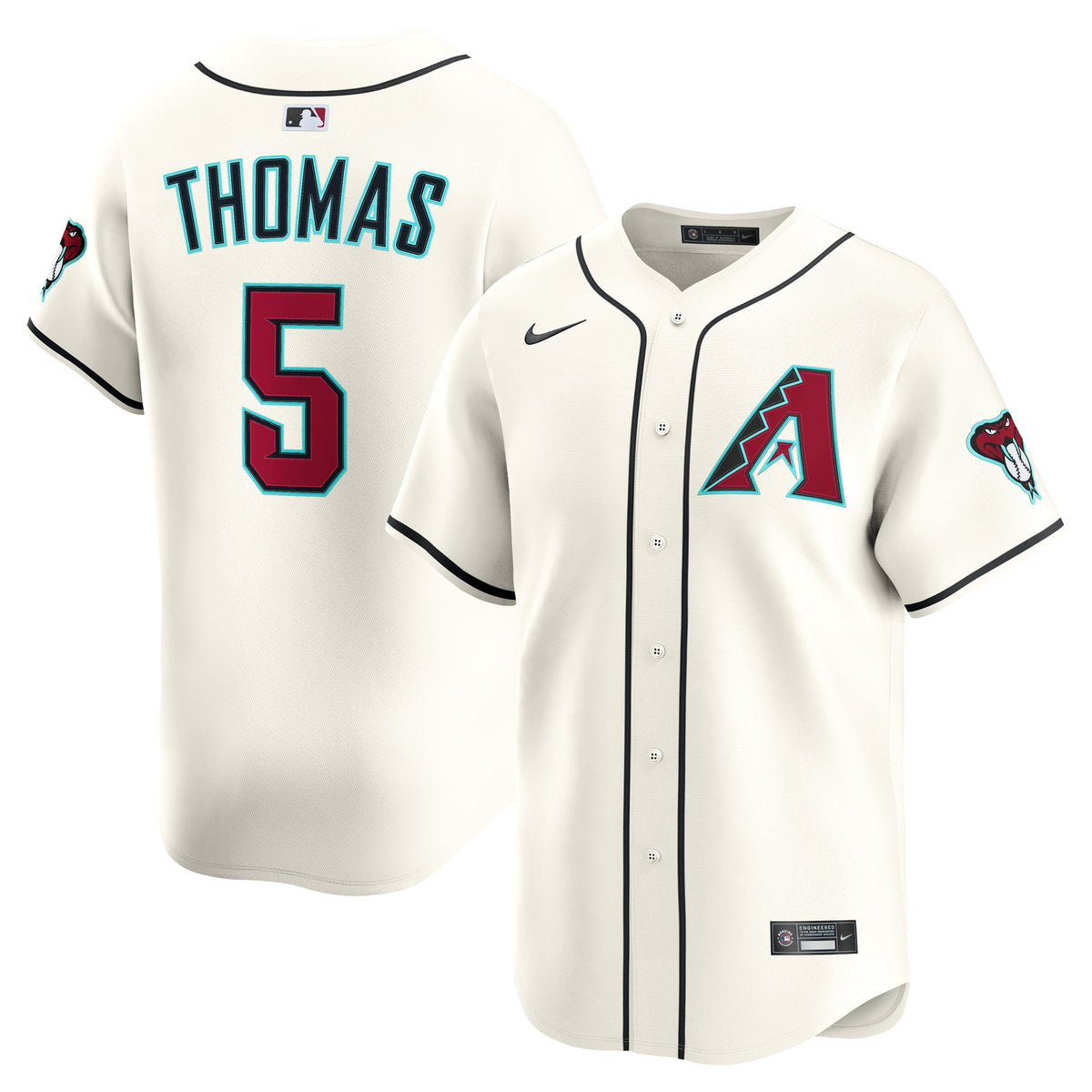 Men's Arizona Diamondbacks Alek Thomas Nike Cream Home Limited Player Jersey