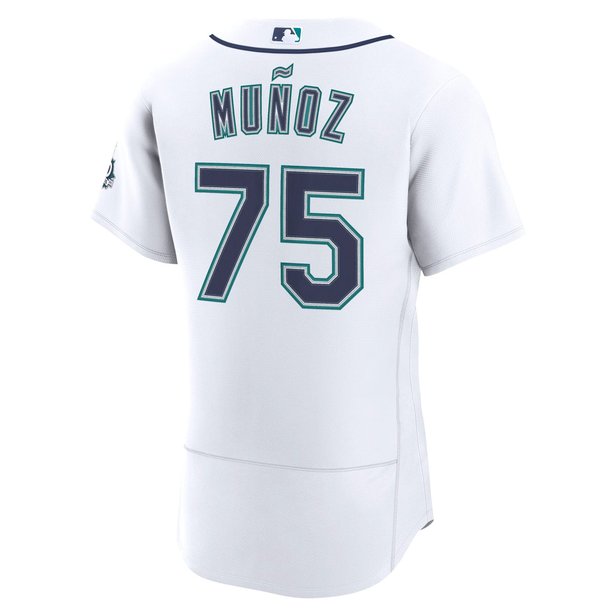 Men's Seattle Mariners Andres Munoz Nike White Home 50th Season Authentic Jersey - 4