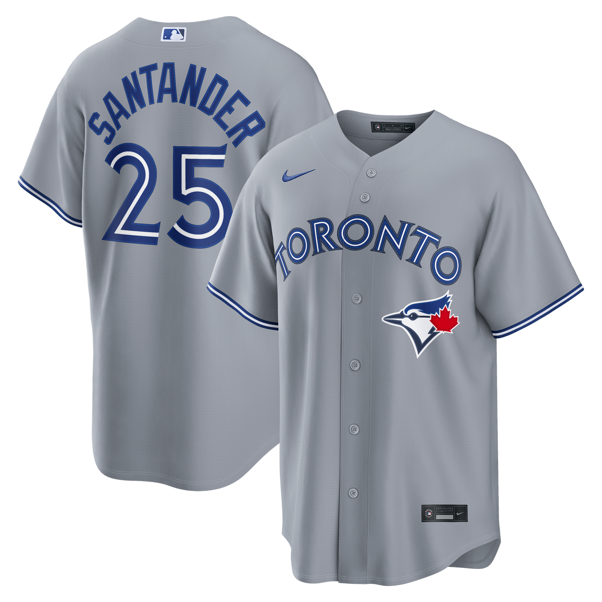 Men's Toronto Blue Jays Anthony Santander Nike Gray Road Replica Jersey