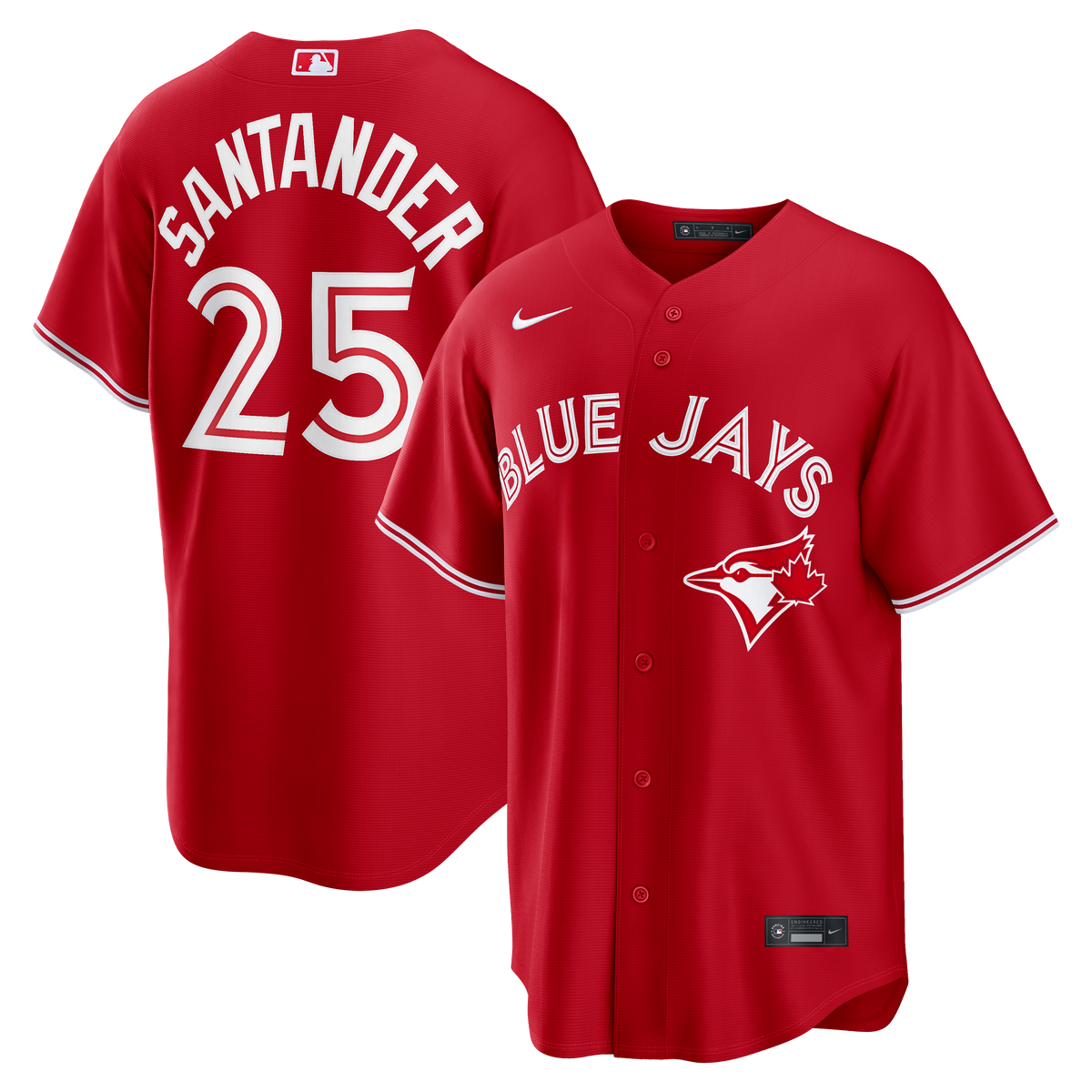 Men's Toronto Blue Jays Anthony Santander Nike Red Canada Day Replica Jersey - 2
