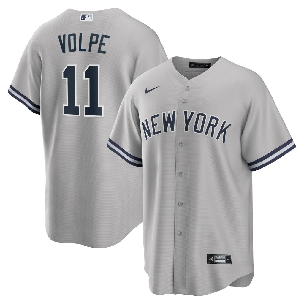 Men's New York Yankees Anthony Volpe Nike Gray Road Replica Jersey - 2