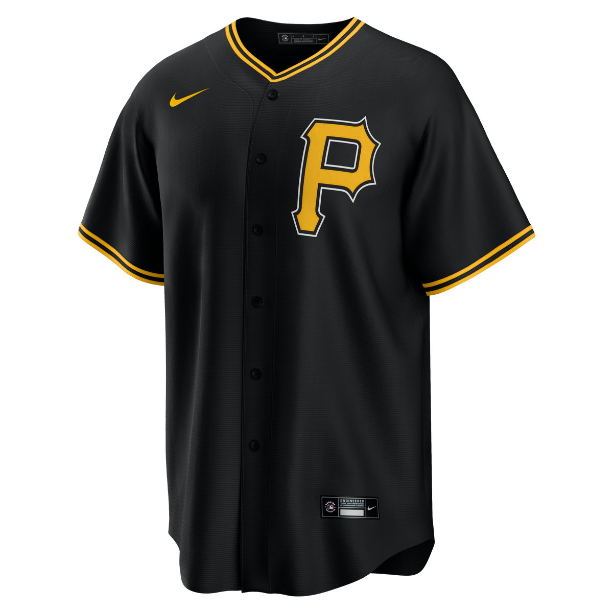 Men's Pittsburgh Pirates Nike Black Alternate Replica Team Jersey - 6