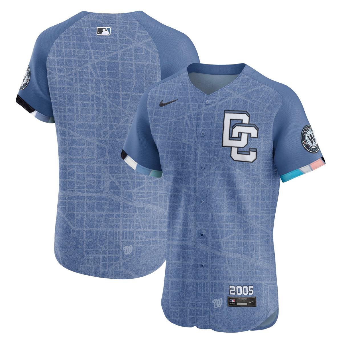 Men's Washington Nationals Nike Blue 2025 City Connect Elite Jersey