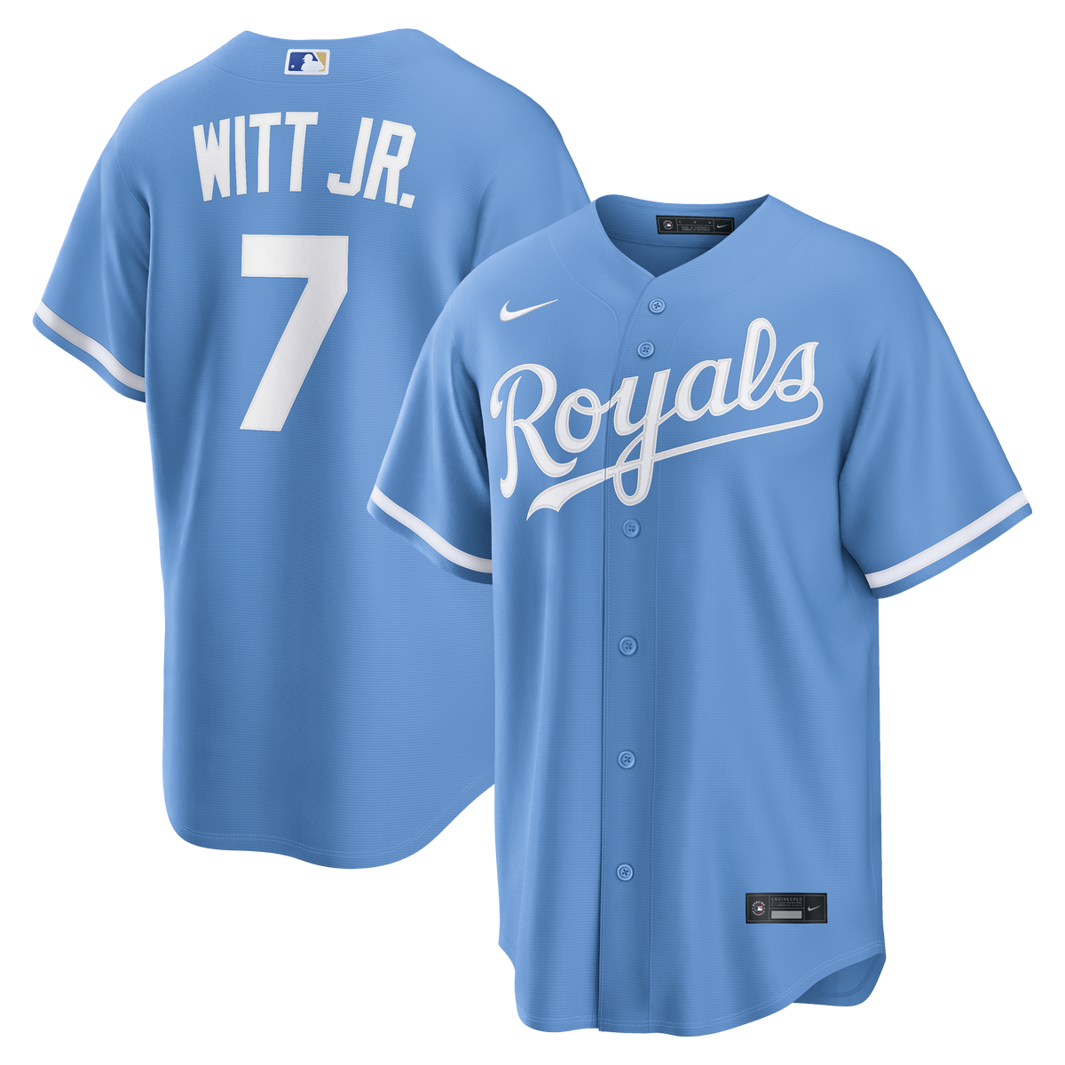 Men's Kansas City Royals Bobby Witt Jr. Nike Light Blue Alternate Replica Jersey - 2