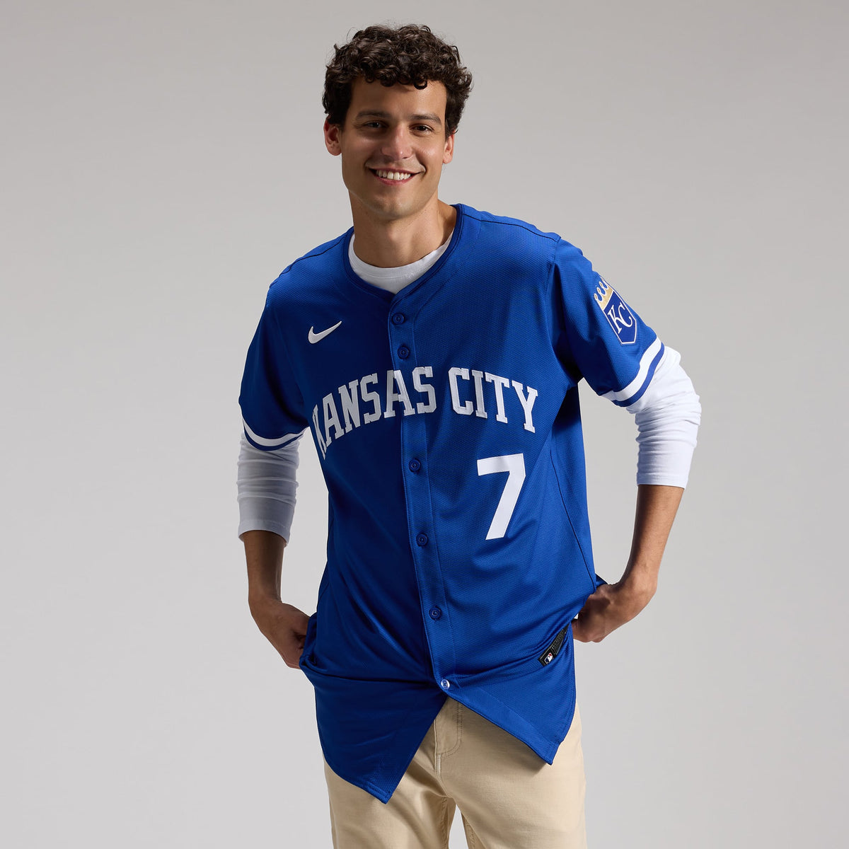 Men's Kansas City Royals Bobby Witt Jr. Nike Royal Alternate 2 Elite Player Jersey - 5