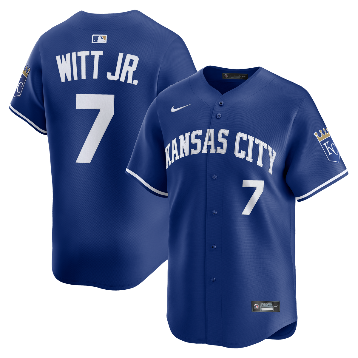 Men's Kansas City Royals Bobby Witt Jr. Nike Royal Alternate 2 Limited Player Jersey