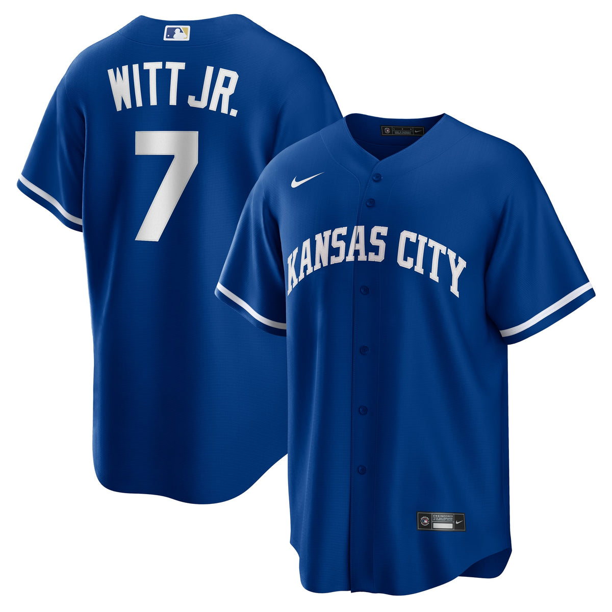 Men's Kansas City Royals Bobby Witt Jr. Nike Rush Blue Alternate 2 Replica Jersey - 2