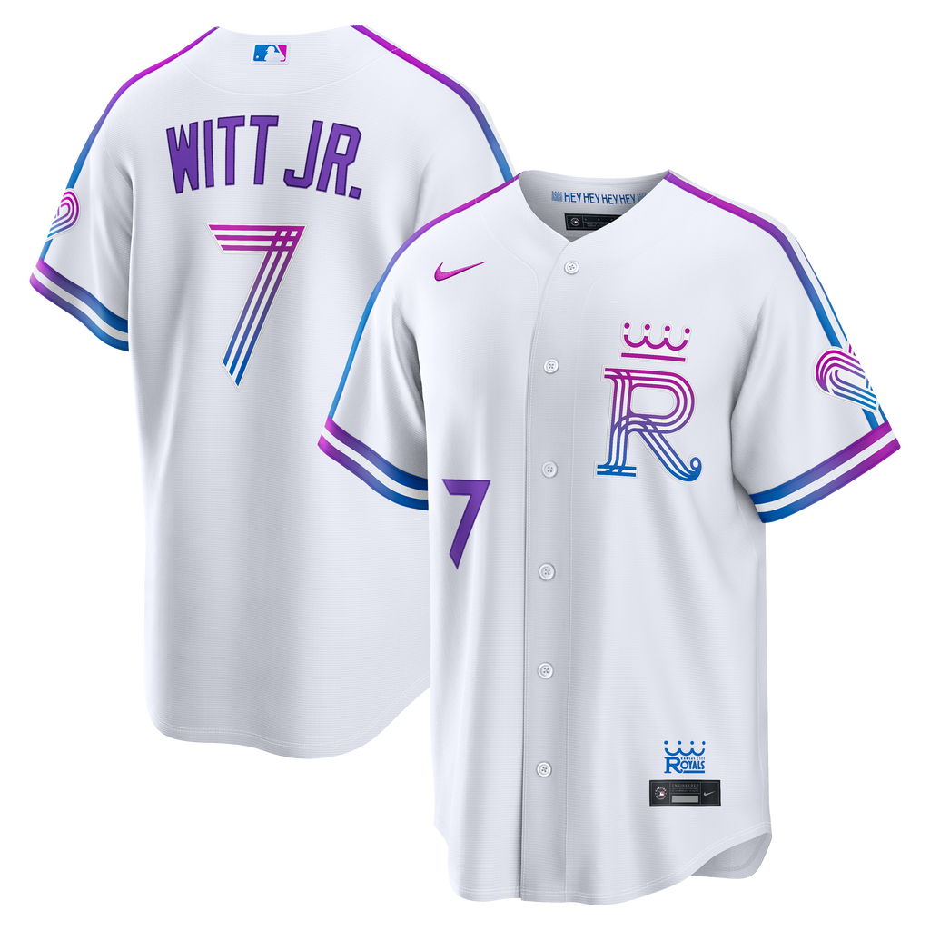 Men's Kansas City Royals Bobby Witt Jr. Nike White 2026 City Connect Stadium Jersey - 2