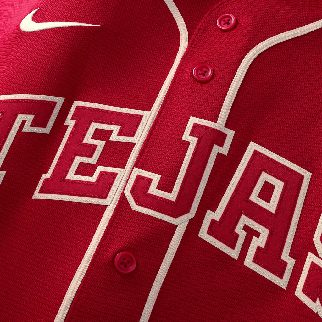 Men's Texas Rangers Brandon Nimmo Nike Red 2026 City Connect Stadium Jersey - 5