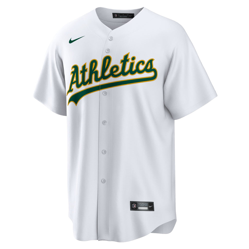 Men's Athletics Brent Rooker Nike White Home Replica Jersey - 3