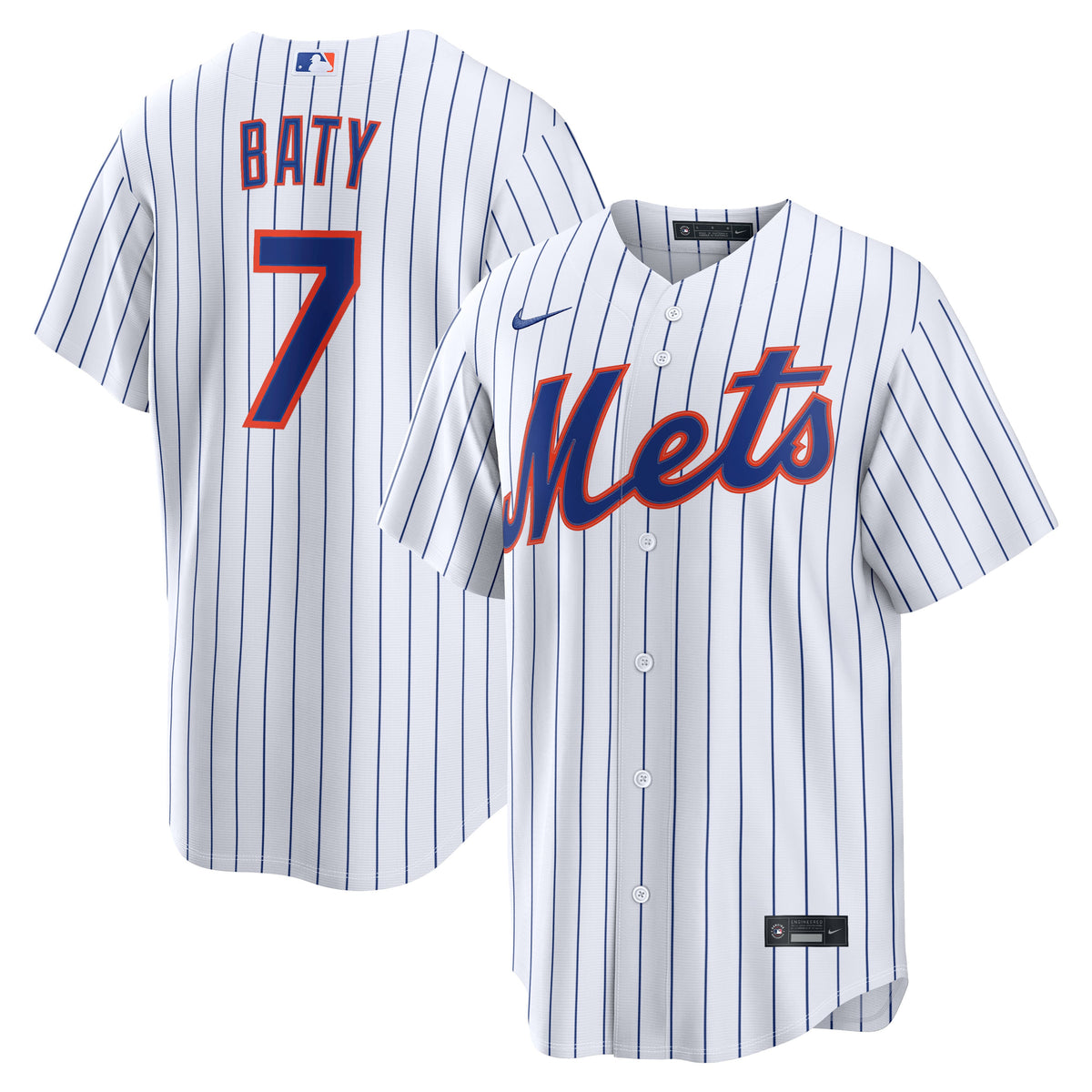 Men's New York Mets Brett Baty Nike White Home Replica Jersey - 2