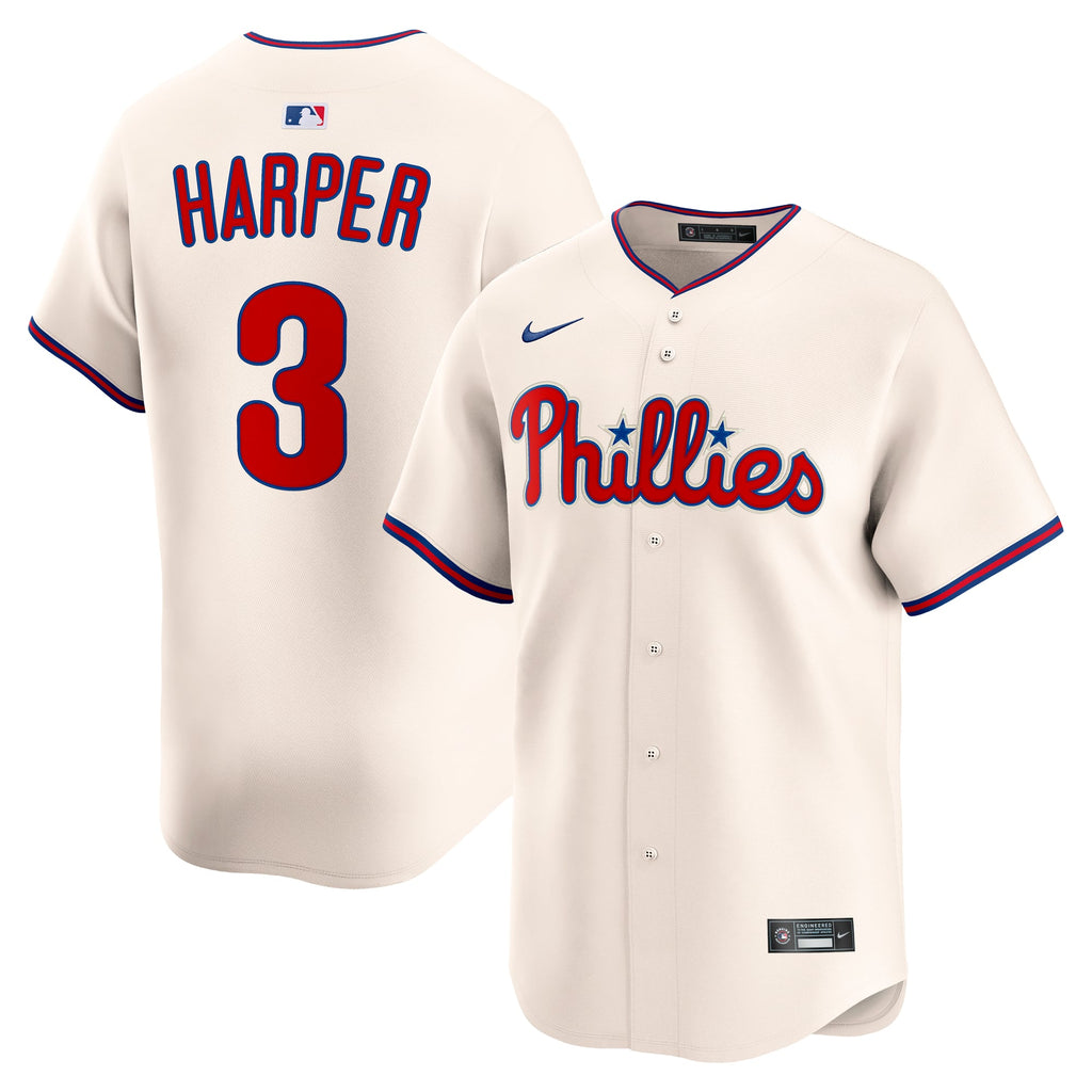 Men's Philadelphia Phillies Bryce Harper Nike Cream Alternate Limited Jersey