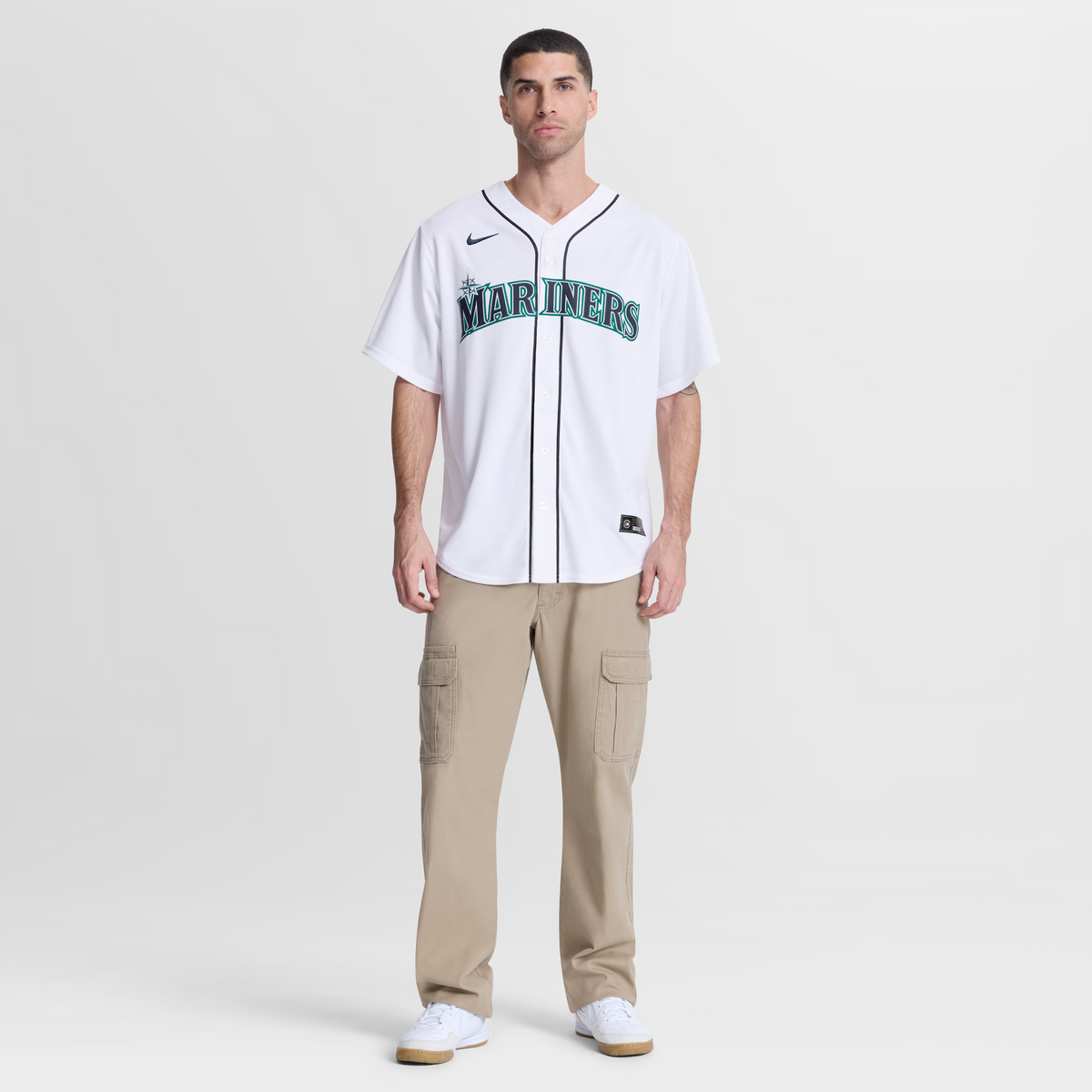 Men's Seattle Mariners Bryce Miller Nike White Home Replica Jersey - 7