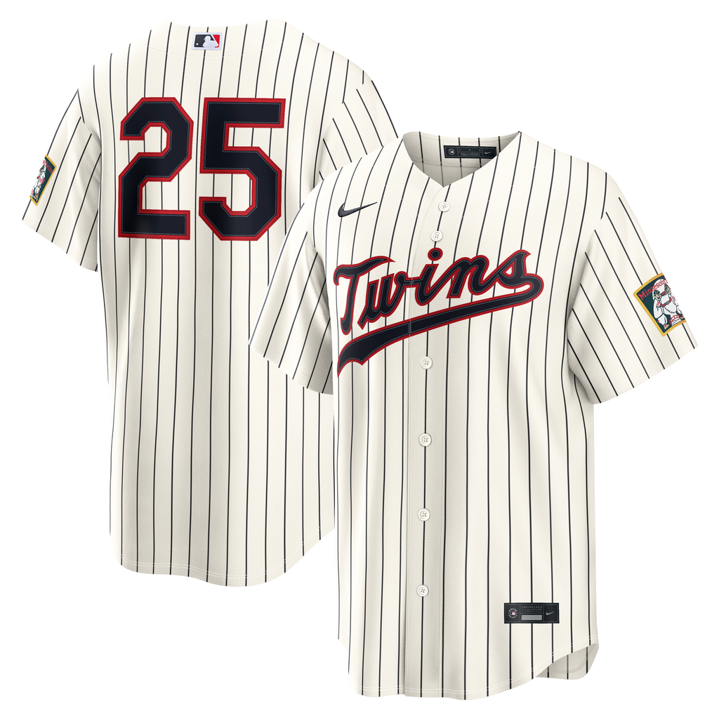 Men's Minnesota Twins Byron Buxton Nike Cream 2026 Field of Dreams Stadium Jersey - 2