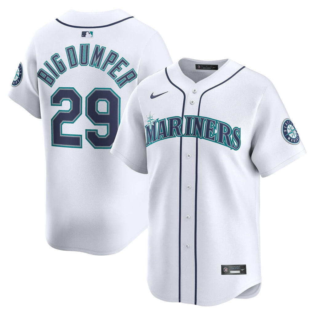 Men's Seattle Mariners Cal Raleigh Nike White Home Limited Player Jersey - 2